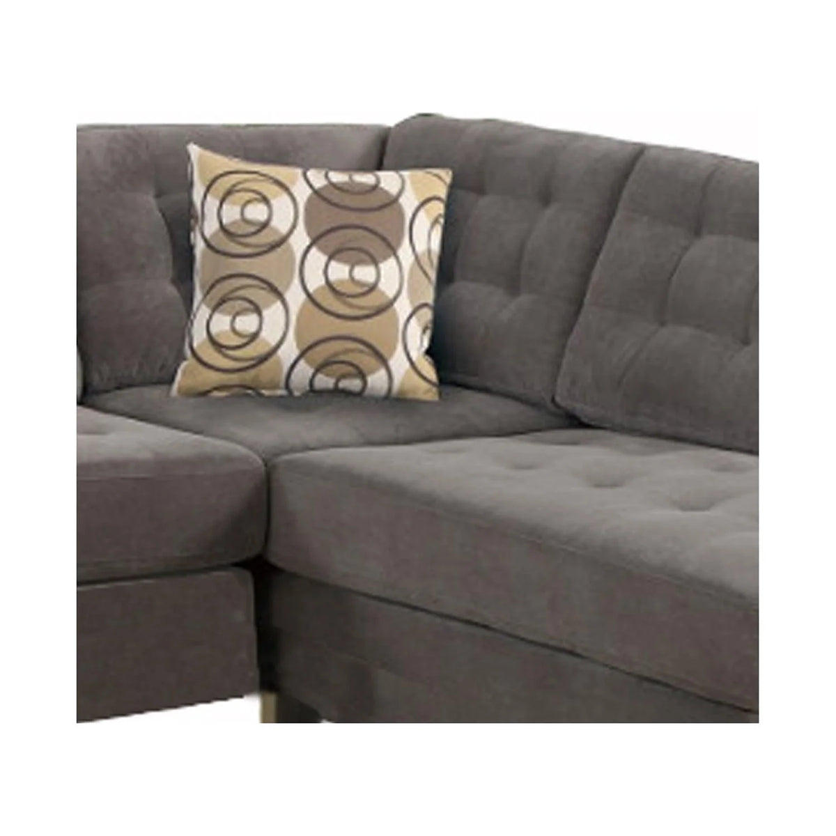 Charcoal Corduroy 2-Piece Sectional Sofa G9926