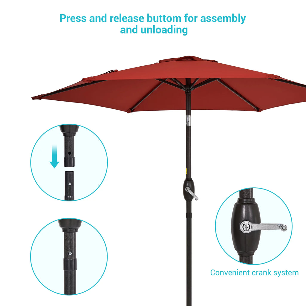 7.5 FT Outdoor Patio Market Umbrella with Tilt Button Q72400