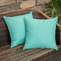 Pack of 2 Waterproof Outdoor Pillow Covers 18x18 Inch Light Green K9926