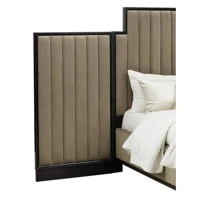 Brown Upholstered Panel Headboard N542955