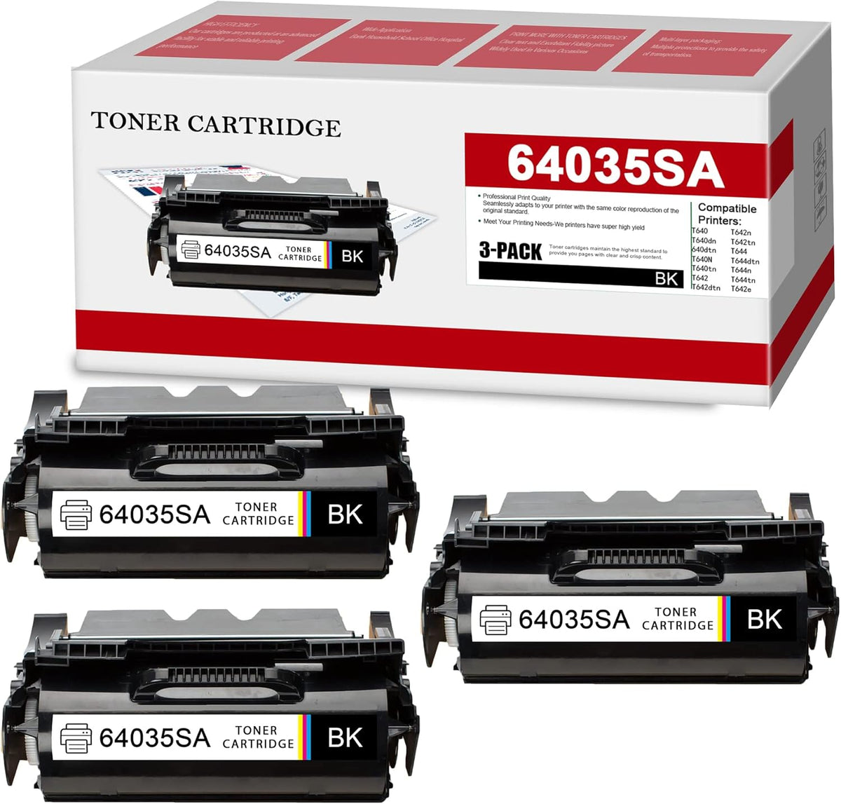Black Toner Cartridge Replacement (3 Black) U943