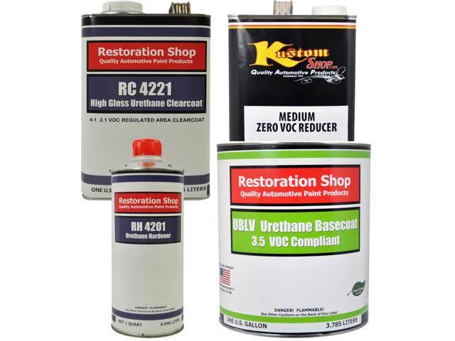 White Gallon Low VOC Urethane Basecoat Clearcoat Auto Paint Kit S49168