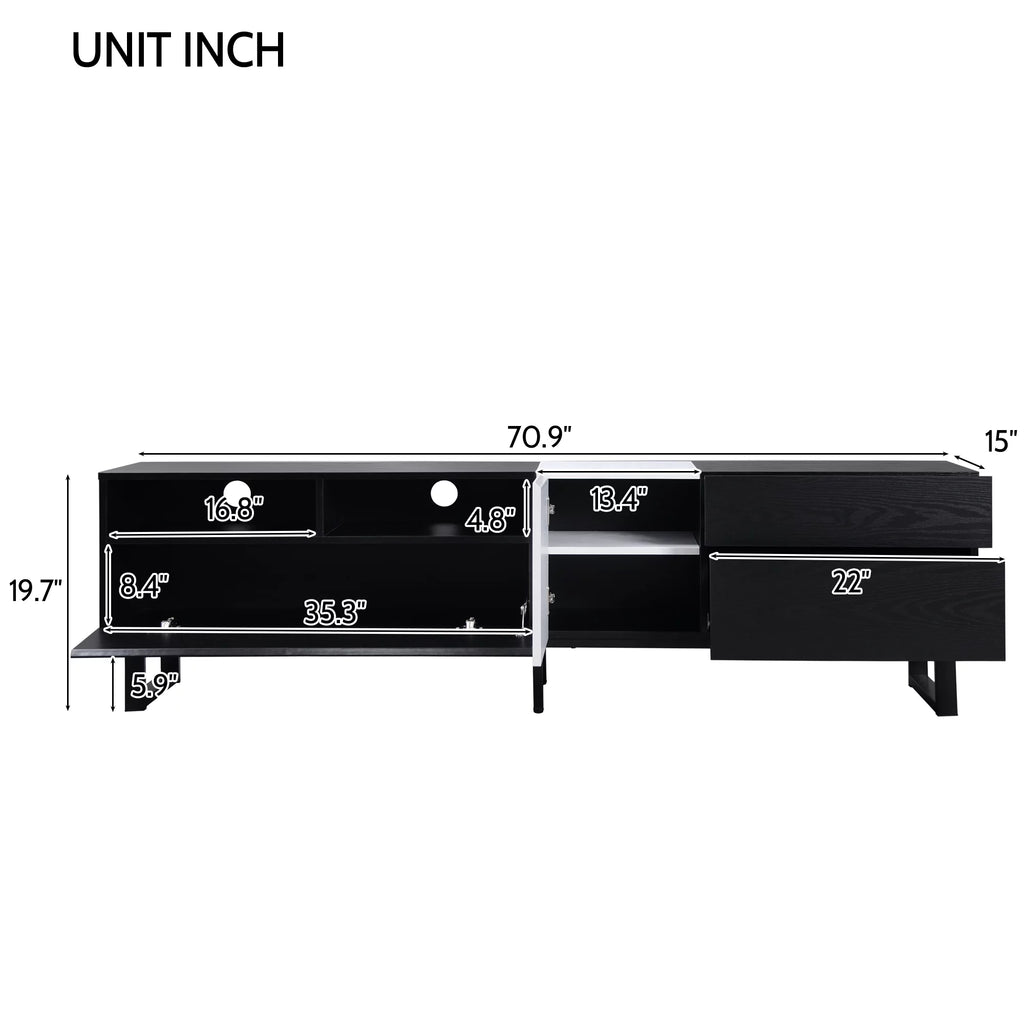 Modern TV Stand with Double Storage Space J57843