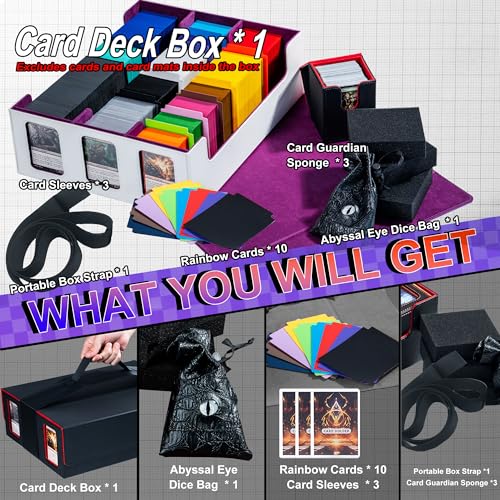 Black Trading Card Storage Case with Magnet Closure D2978