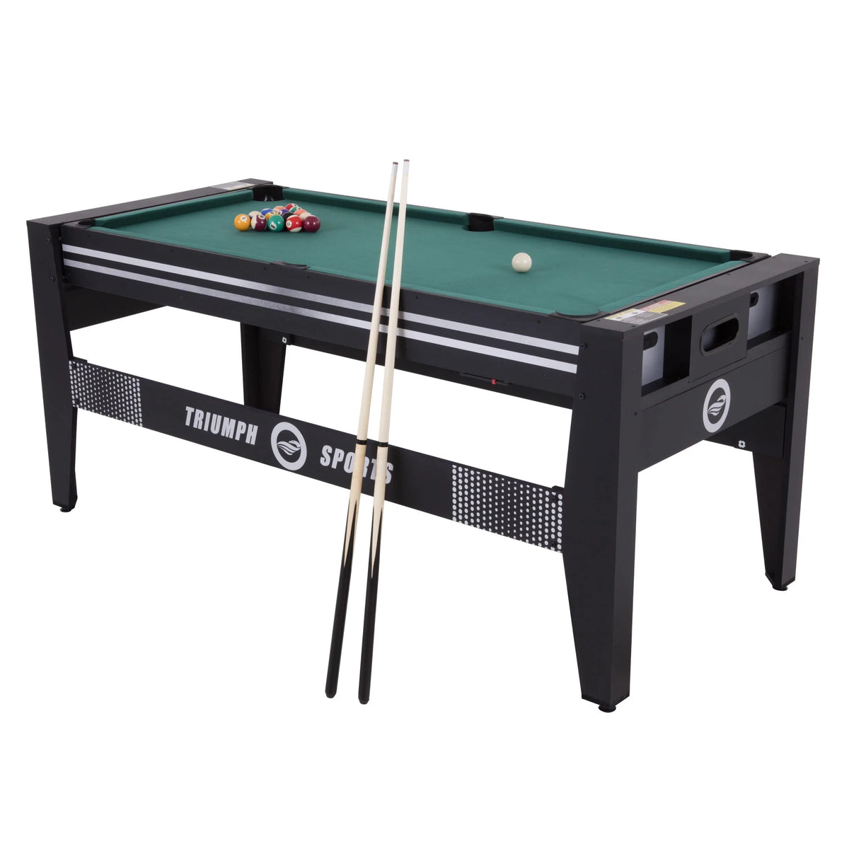 4 in 1 Multi Game Swivel Table with Air Powered Hockey, Table Tennis, Billiards, and Launch Football V649