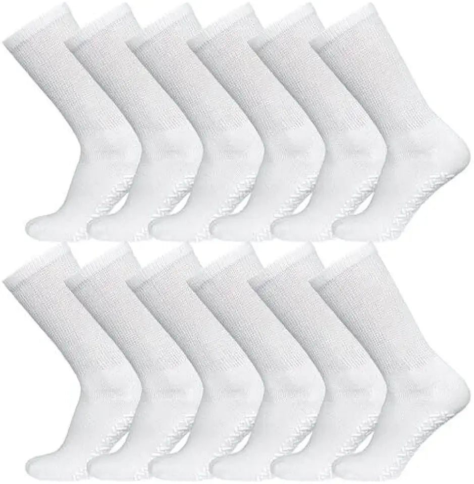 Men Non-Skid Cotton Crew Socks L443