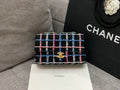Navy Tweed Mini Rectangular Flap Bag F4995
