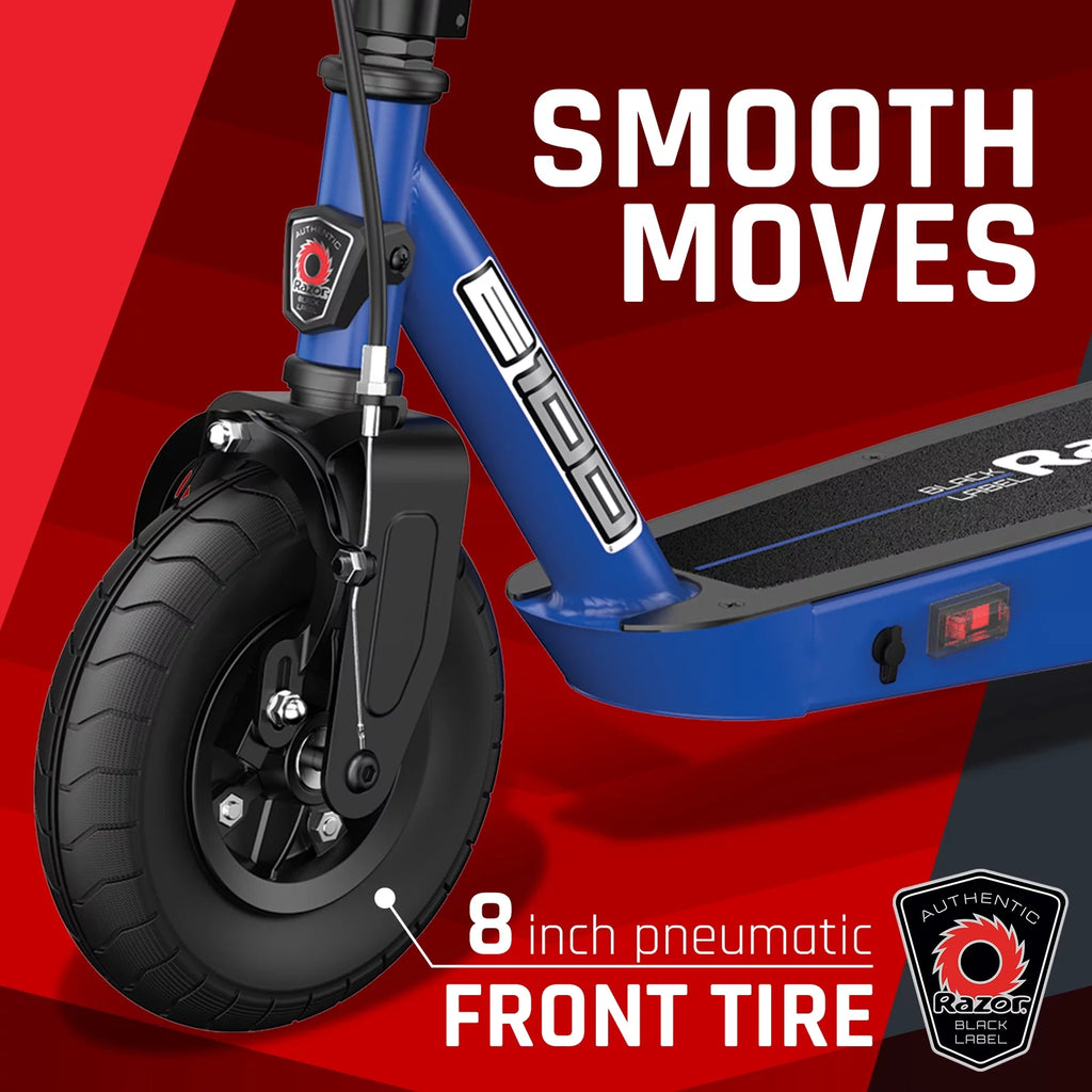 Blue Electric Scooter with 8 Pneumatic Front Tire V815