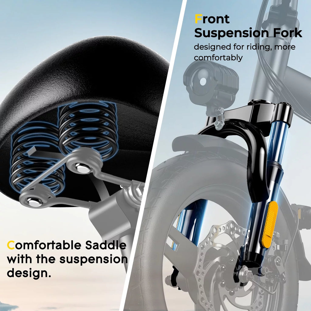 Foldable 36V 10Ah 400W Motor Electric Bike Q56458