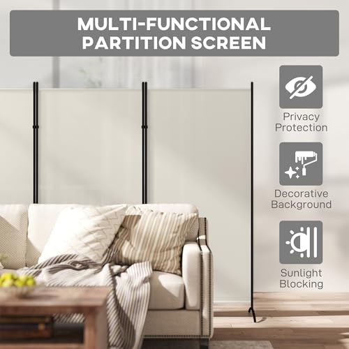 6 Ft Tall Folding Room Divider Z52236