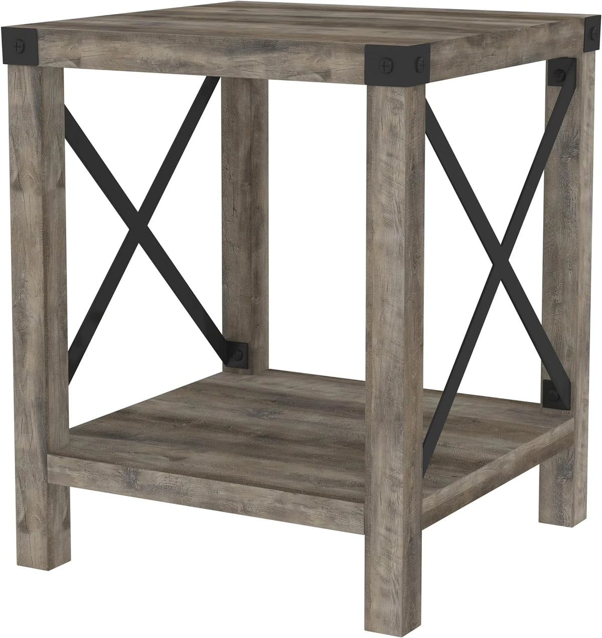 18 Inch Grey Wash Side Table I447