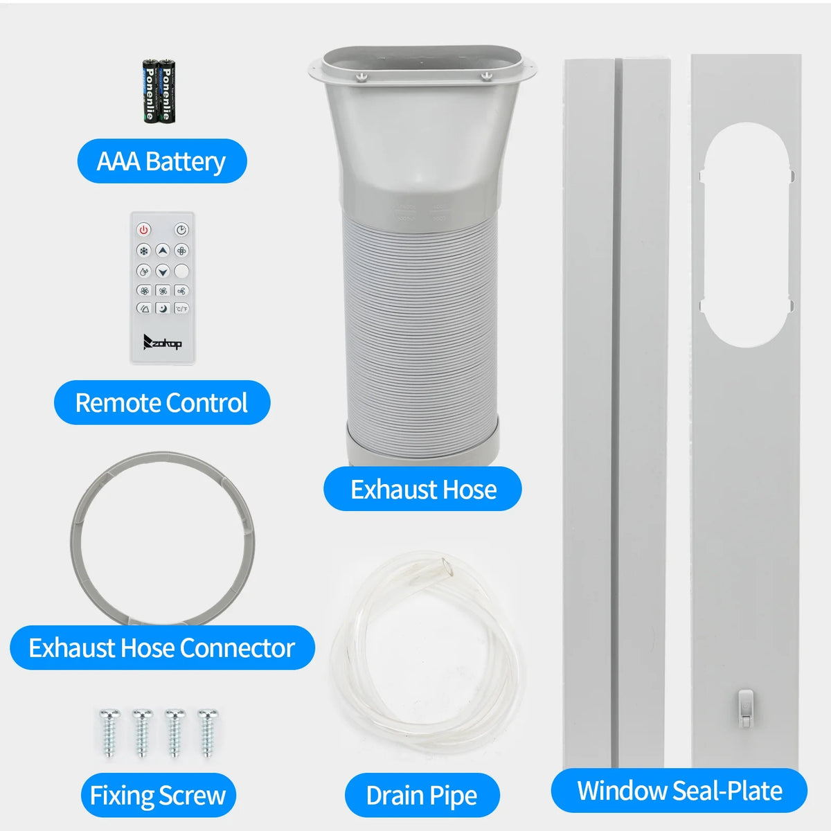 Portable Air Conditioner 7760BTU with Remote Control, White W8470