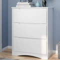 White 3 Drawer Wood Dresser W302