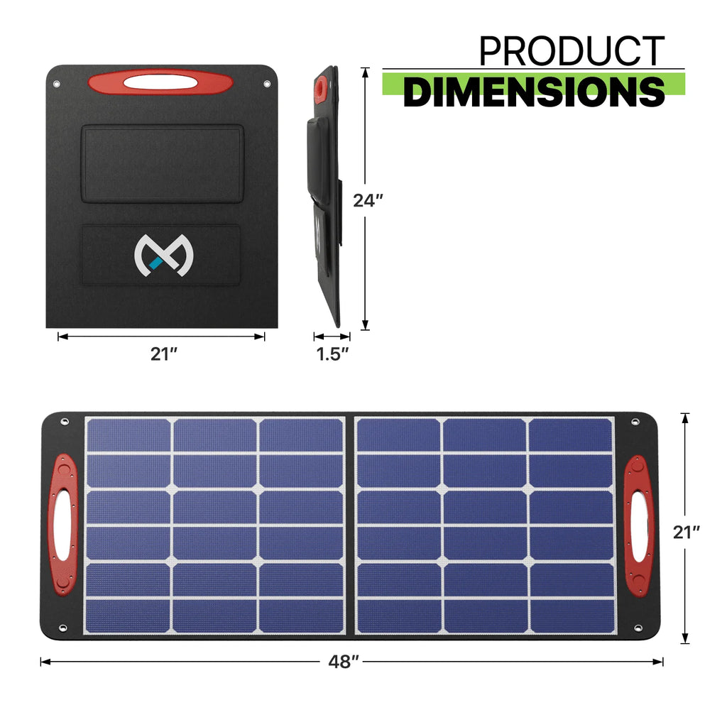 300W Portable Power Station with 100W Foldable Solar Panel, Black X620268