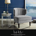 Grey Gold Velvet Accent Chair V67285