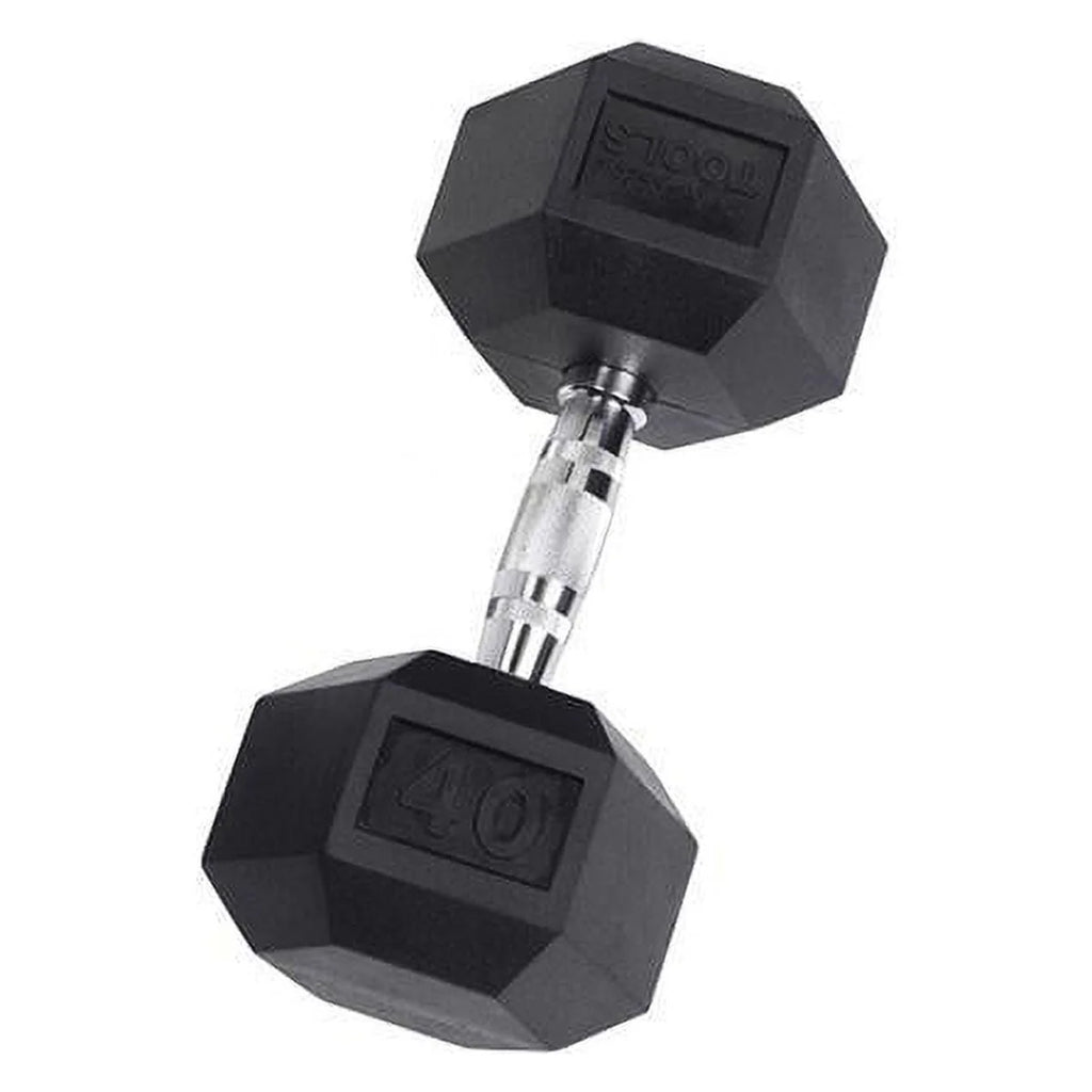 Rubber Coated Hex Dumbbells 35 lb E9082