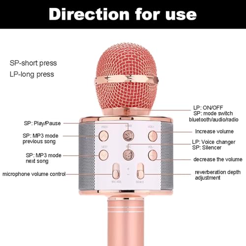 Wireless Bluetooth Karaoke Microphone 3-in-1 U593374