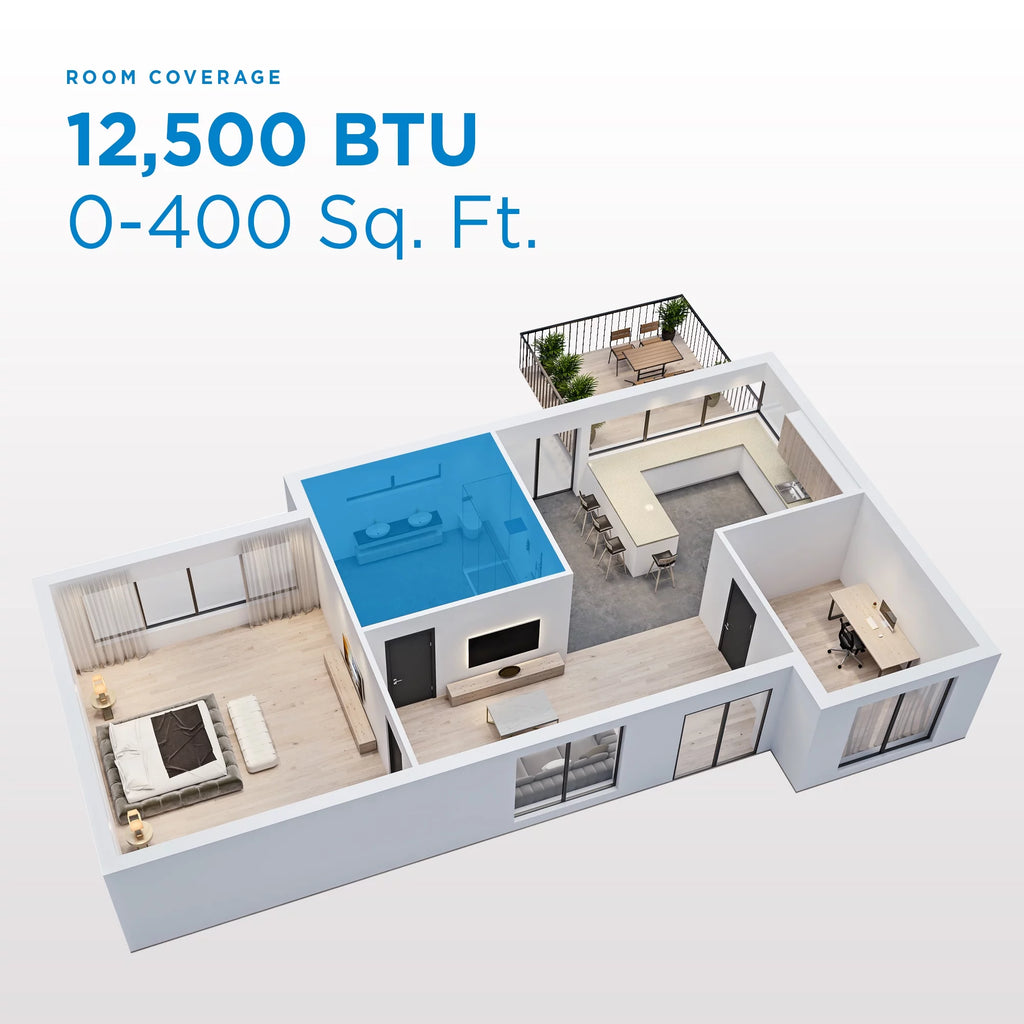 8000 BTU Portable AC in Black A2334