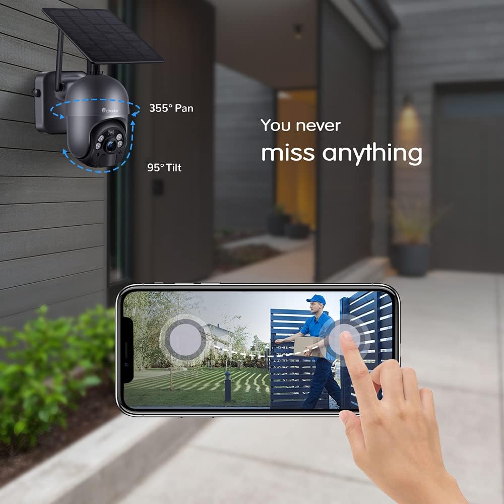 Solar PTZ Security Camera 1080P Color Night Vision S581