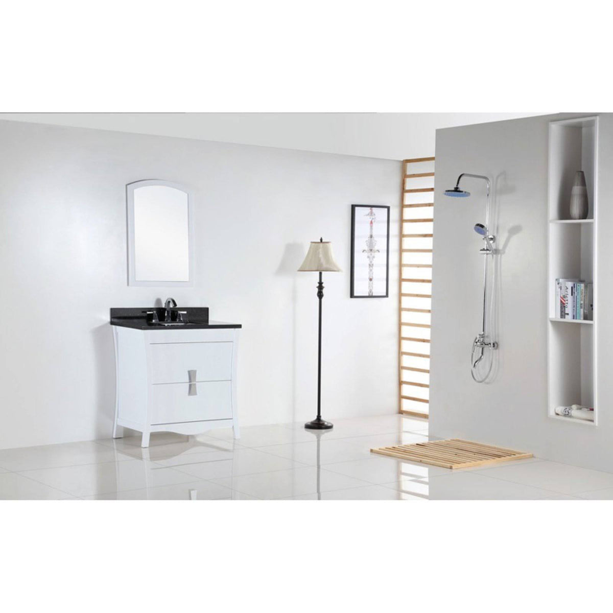 24 in. Single Sink Vanity with Black Galaxy Top V130844