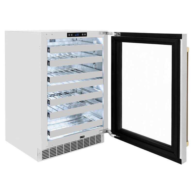 24 in. Dual Zone 44-Bottle Wine Cooler with Glass Door Y8544