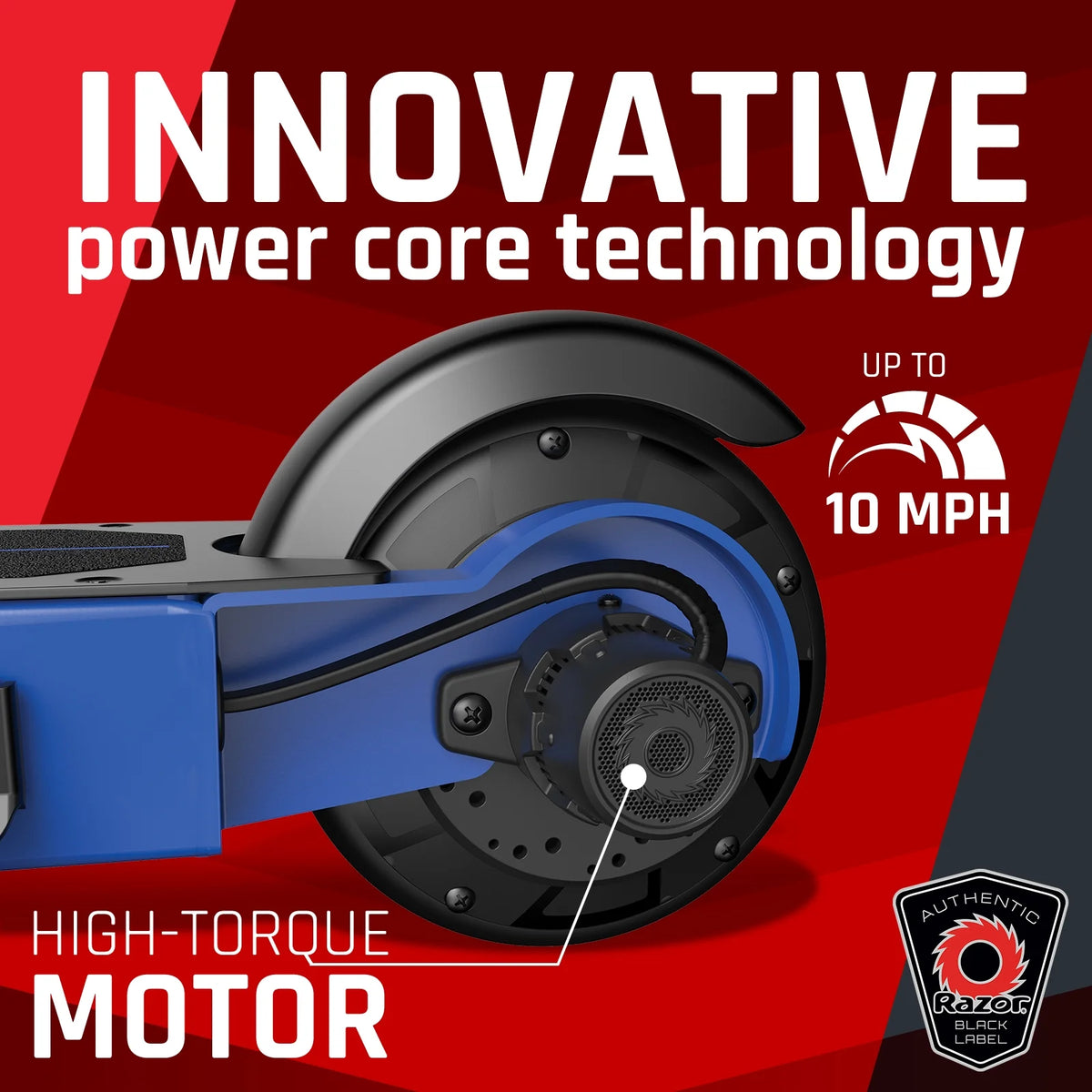 Blue Electric Scooter with 8 Pneumatic Front Tire V815