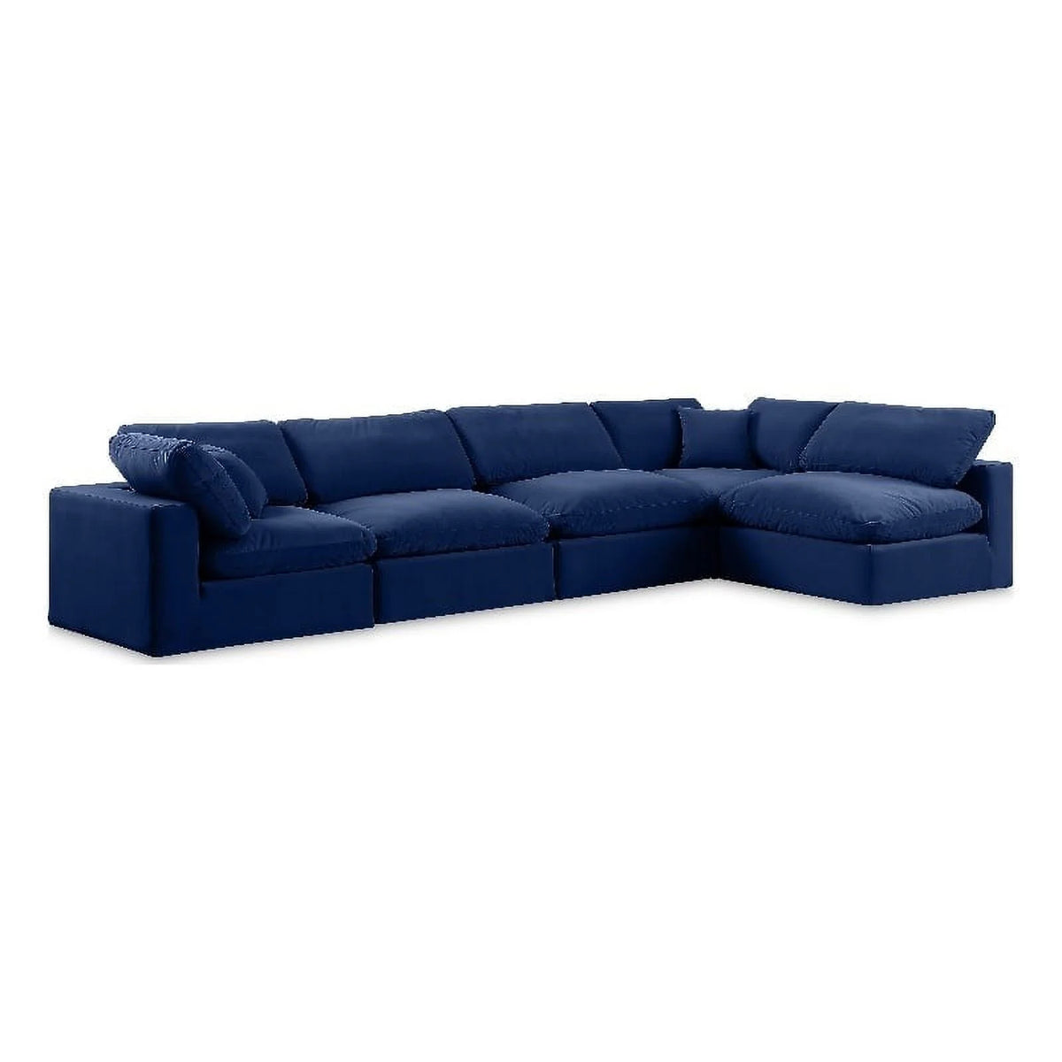 Navy Velvet Modular Sectional E68791