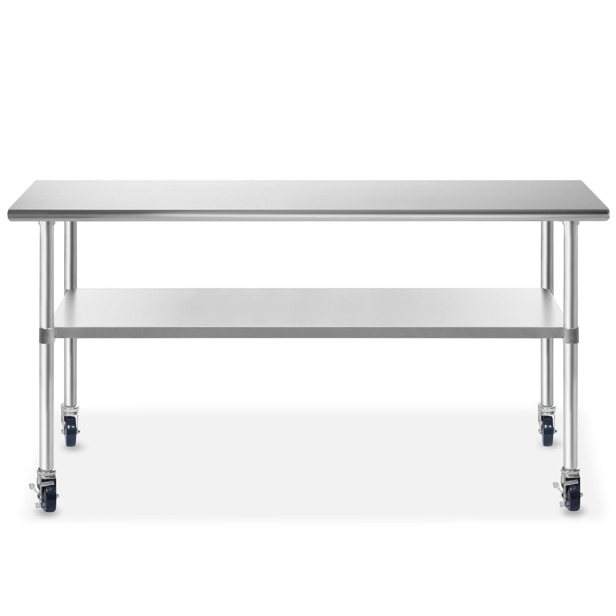 36 in. x 24 in. Stainless Steel Kitchen Prep & Work Table with 4 Casters M6674