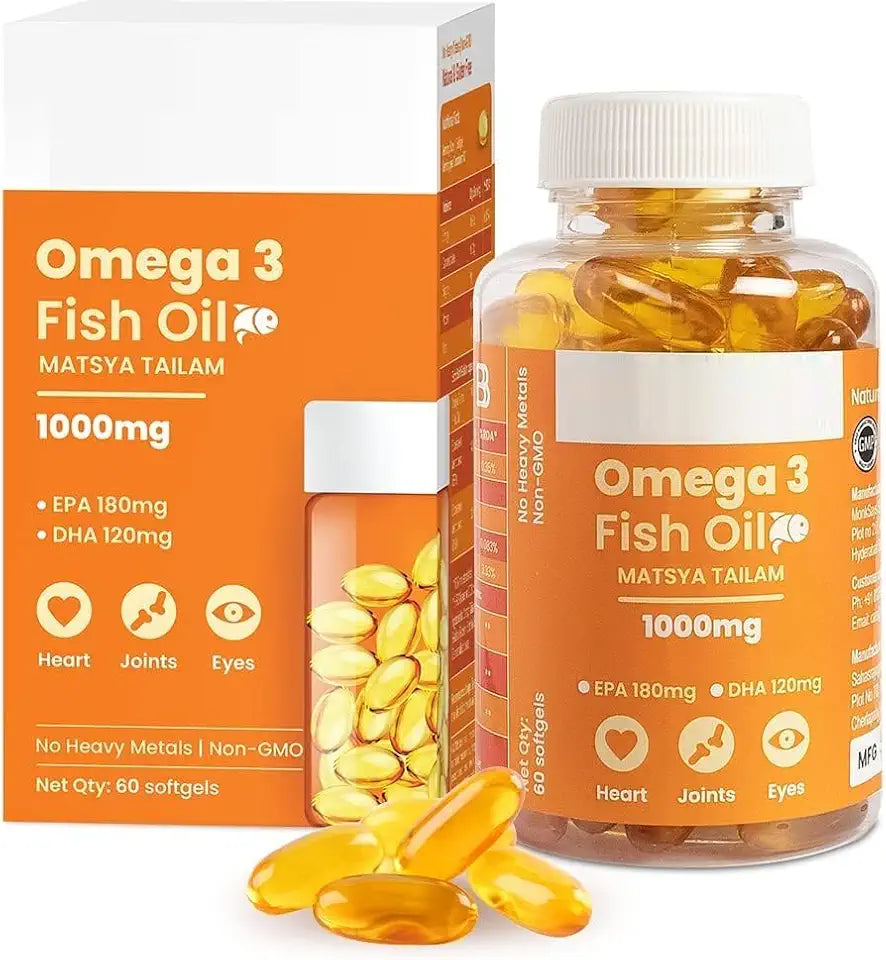 Omega 3 Fish Oil 1000mg 60 Softgels M465084