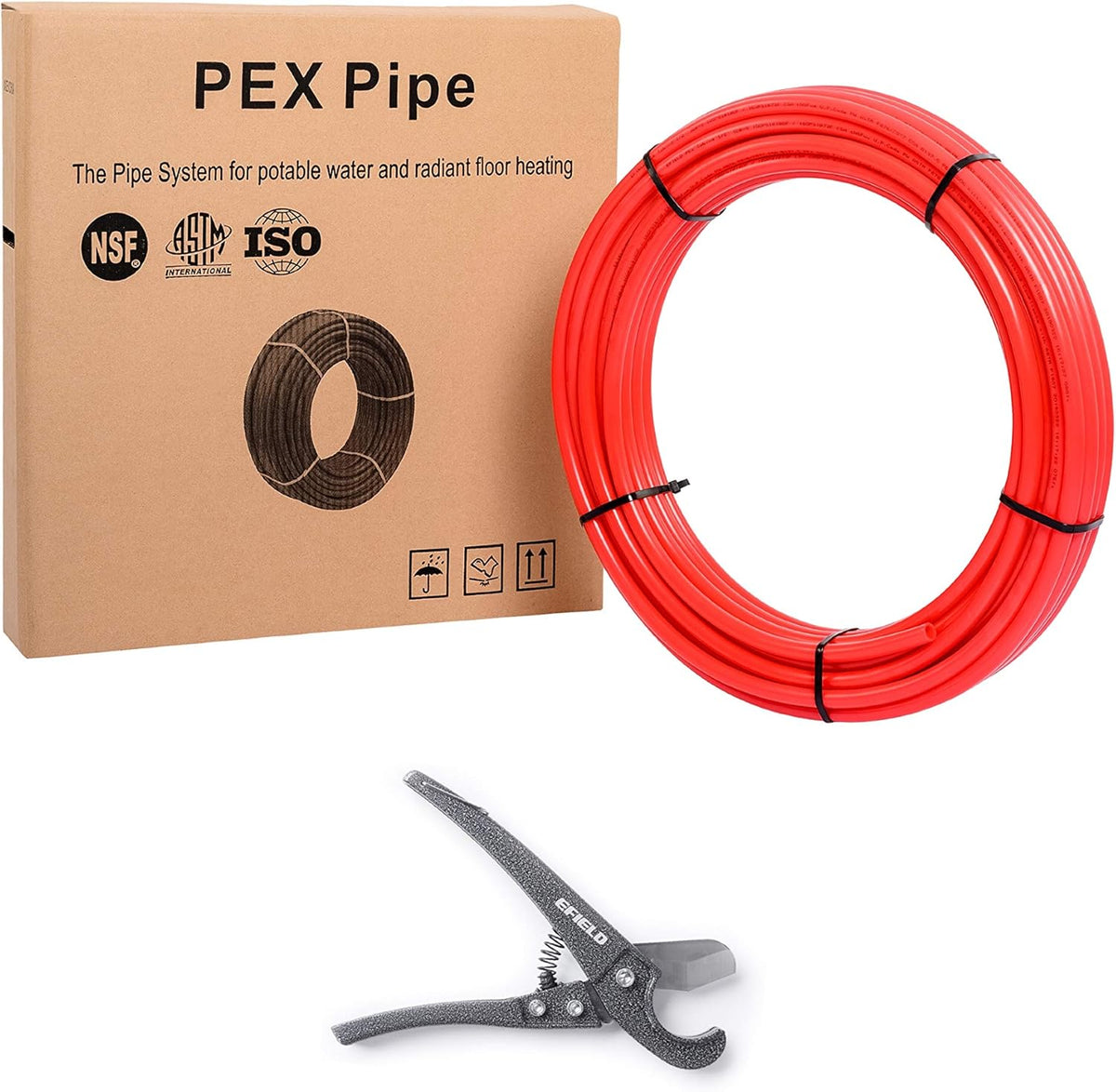 1/2 Inch 100 ft Pex A Pipe/Tubing with Pipe Cutter Pack of 2 G86947