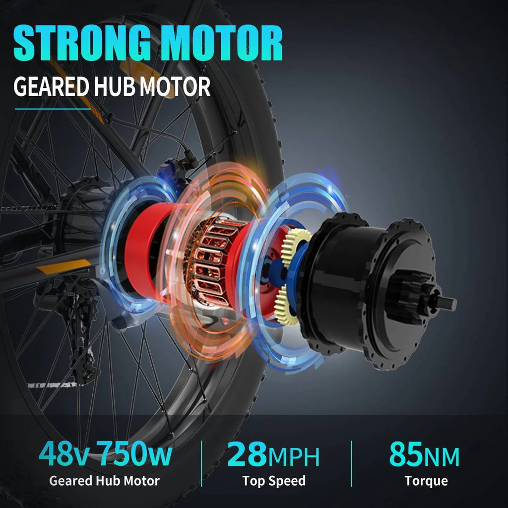 48V 13AH 750W 26 4.0 inch Fat Tire Electric Mountain Bike E67782