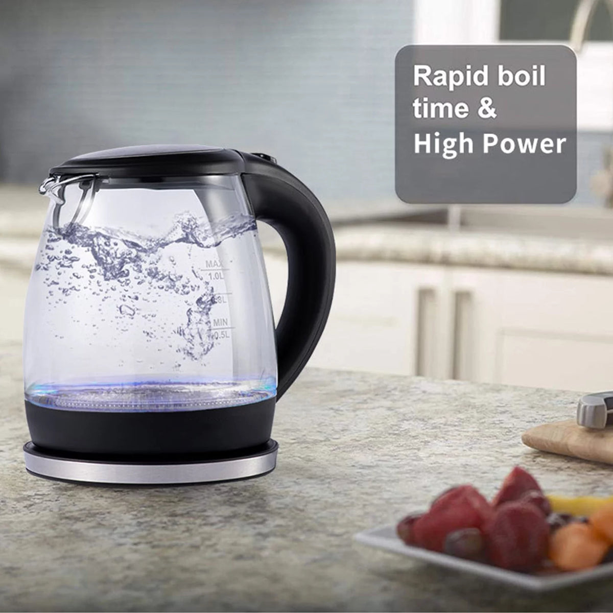 1000W High Borosilicate Glass Electric Kettle U876126