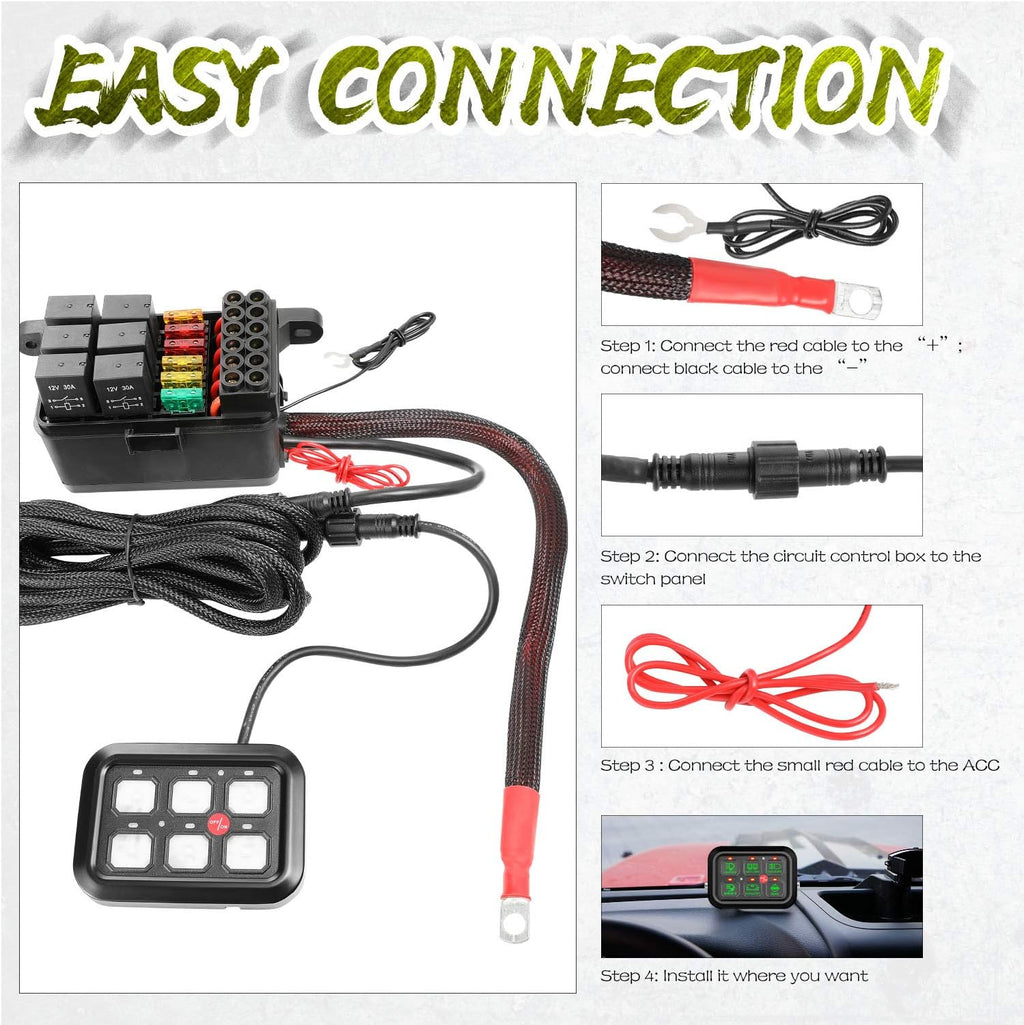 6 Gang Switch Panel Automatic Dimmable J315