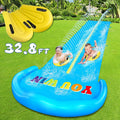 32.8FT Inflatable Water Slide with 2 Racing Lanes M232