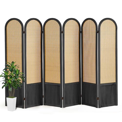 4 Panel Folding Rattan Room Divider A385