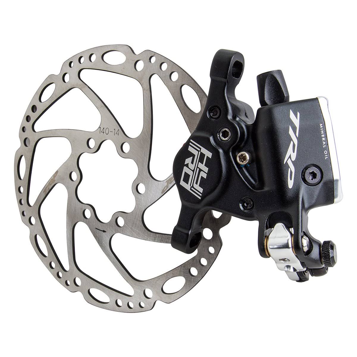 Cable-Actuated Hydraulic Disc Brake Black 140 mm O2158