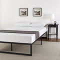 14" Metal Platform Bed Frame with Steel Slat Support, Twin Q78836