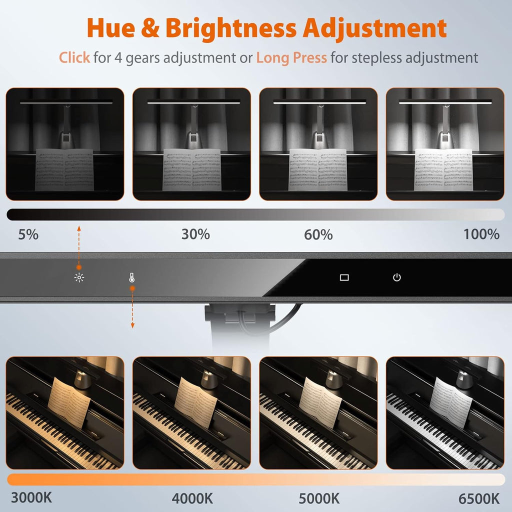 55'' 12W LED Dimmable Piano Lamp B8526