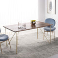 Walnut and Brass Dining Table U779