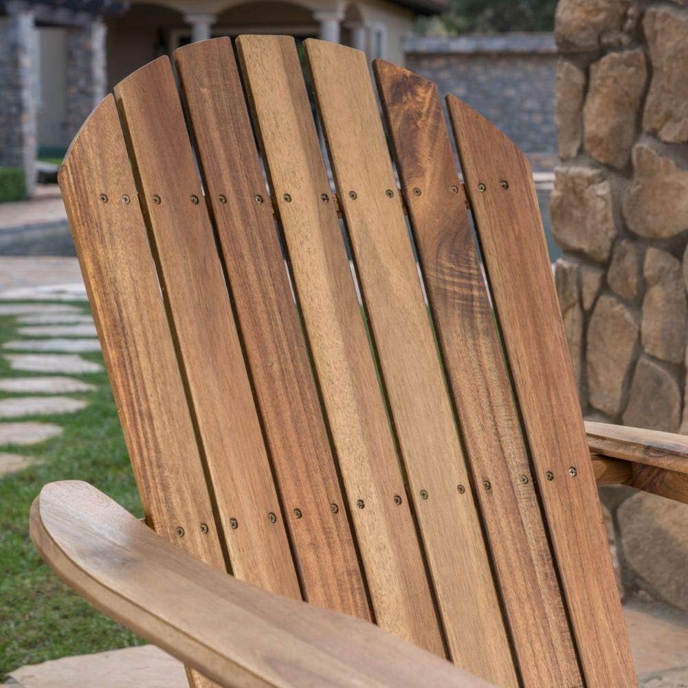 Natural Stained Acacia Wood Adirondack Rocking Chair N1744