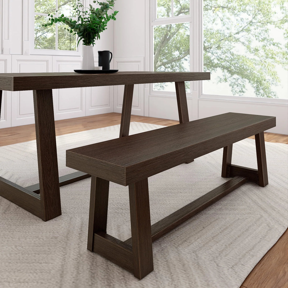 60" Solid Wood Dining Bench I4842