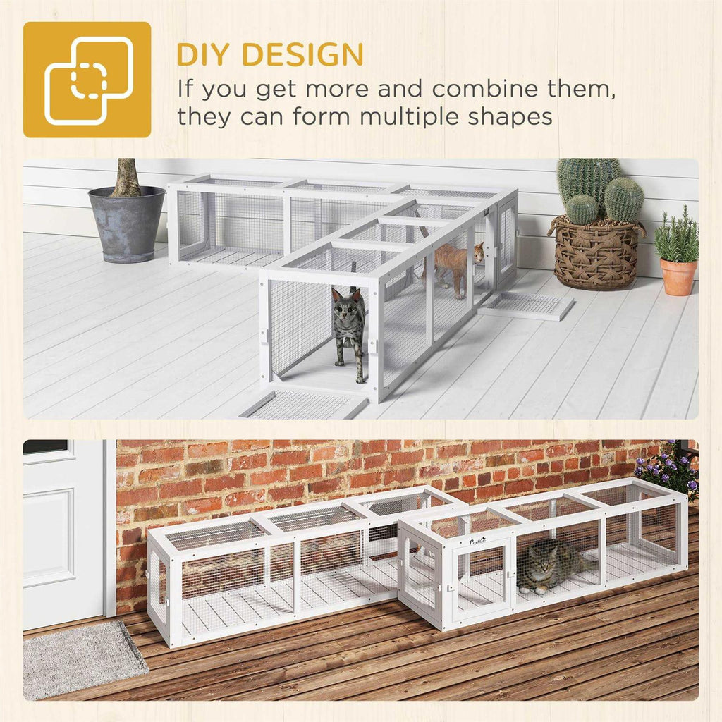 Extendable Wooden Outdoor Cat Tunnel O447