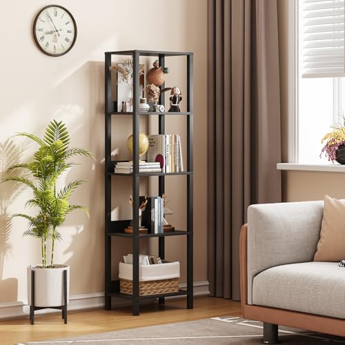 5-Tier Bookshelf with Anti-Fall Baffle Z1547