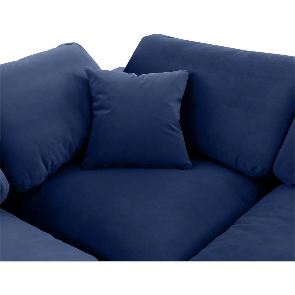 Navy Velvet Modular Sectional E68791