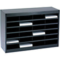 Black 24-Section Steel Literature Sorter G374