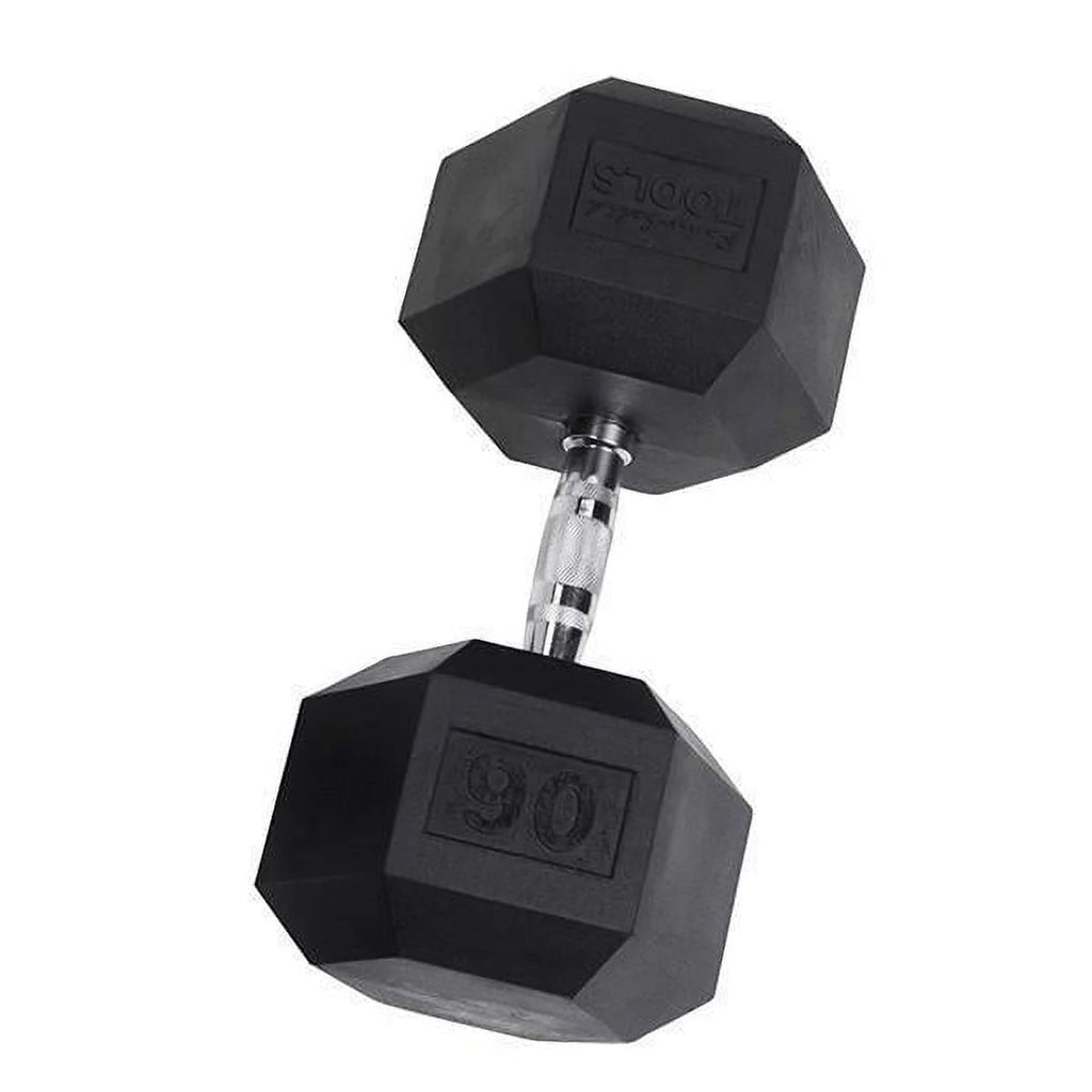 Rubber Coated Hex Dumbbells 35 lb E9082
