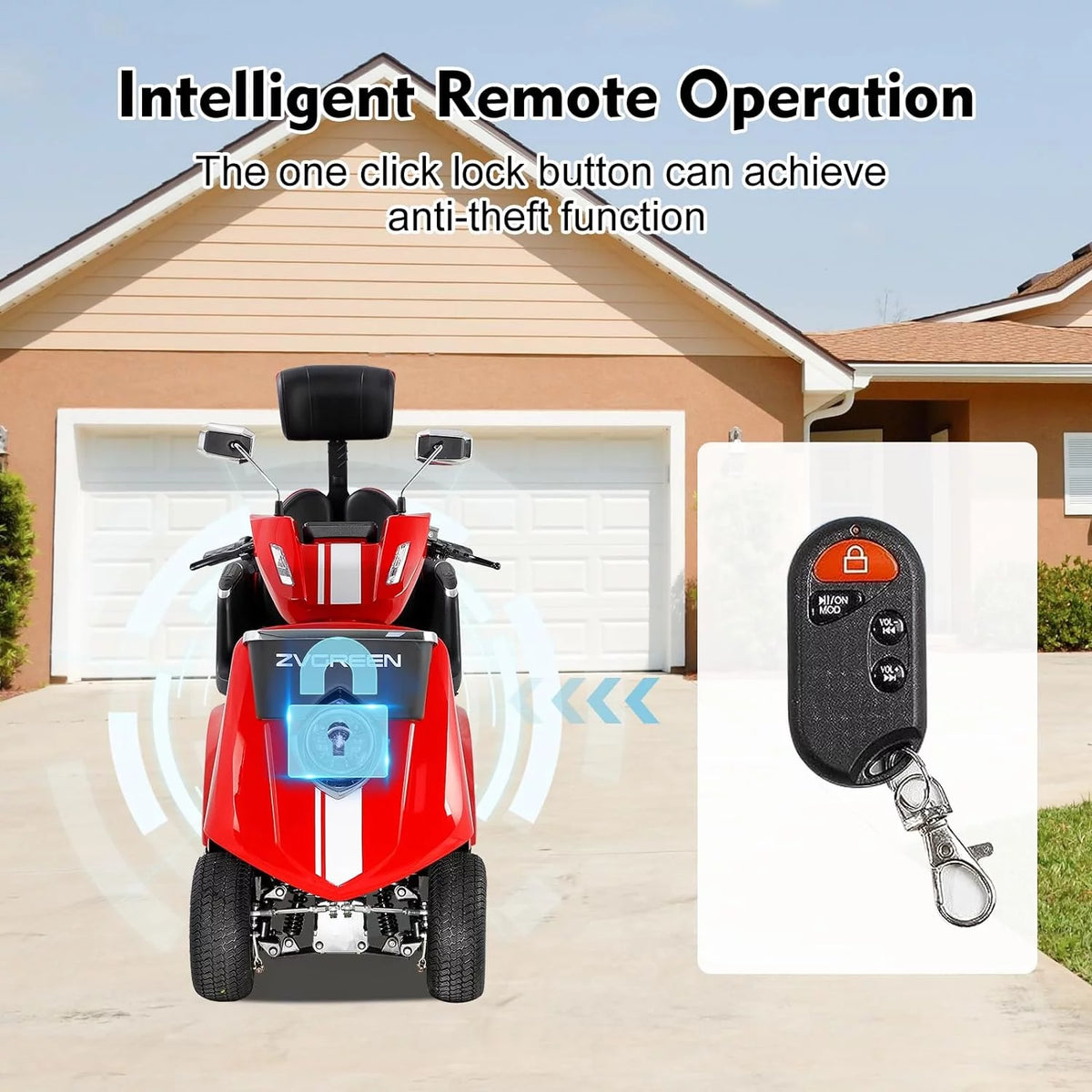 4 Wheel 800W Mobility Scooter 500 lb Capacity N8479