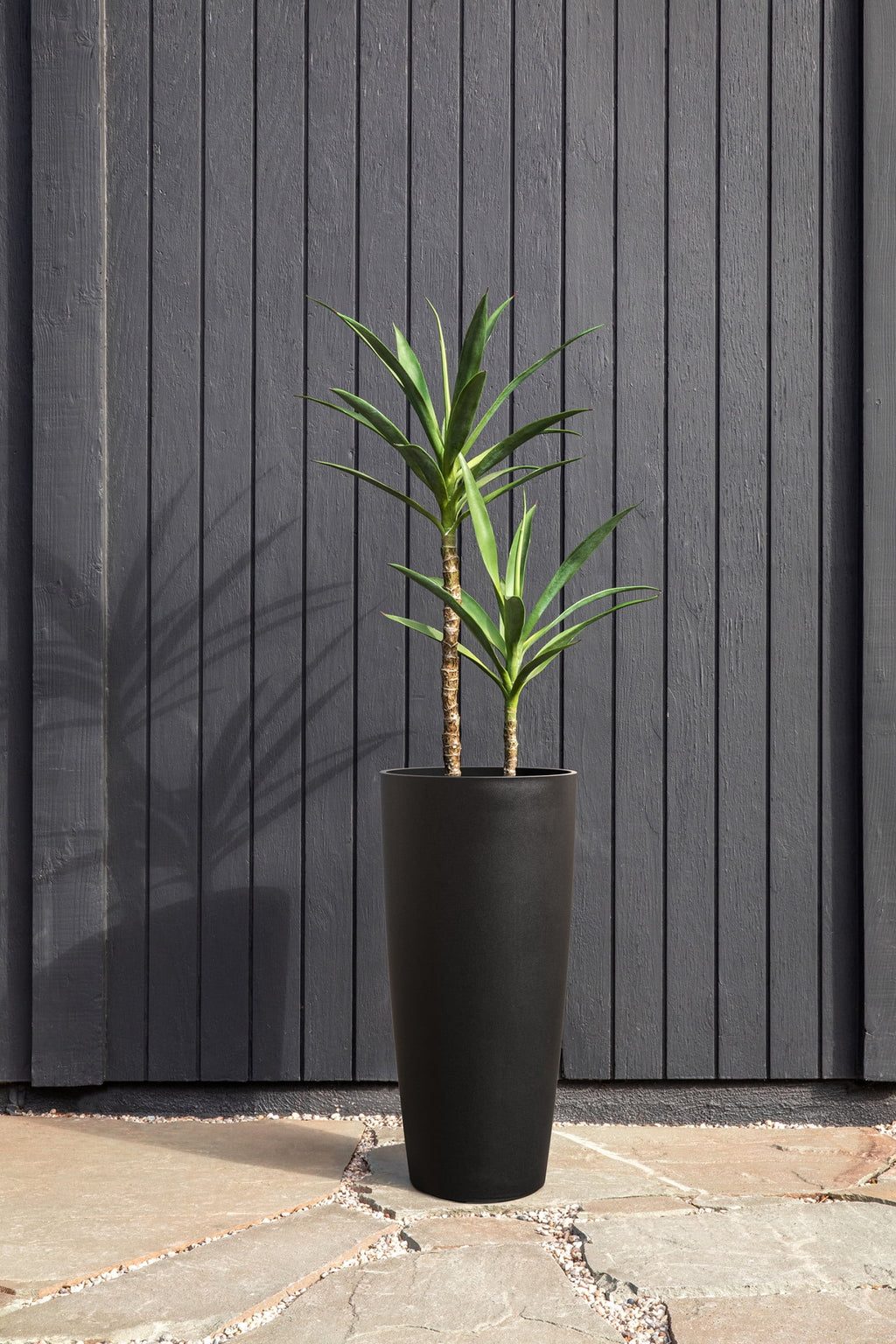 28" Black Plastic-Stone Planter J694026