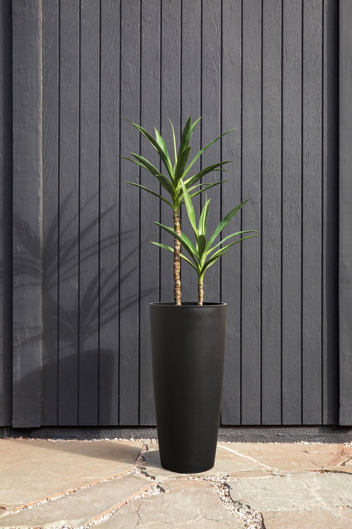 28" Black Plastic-Stone Planter J694026