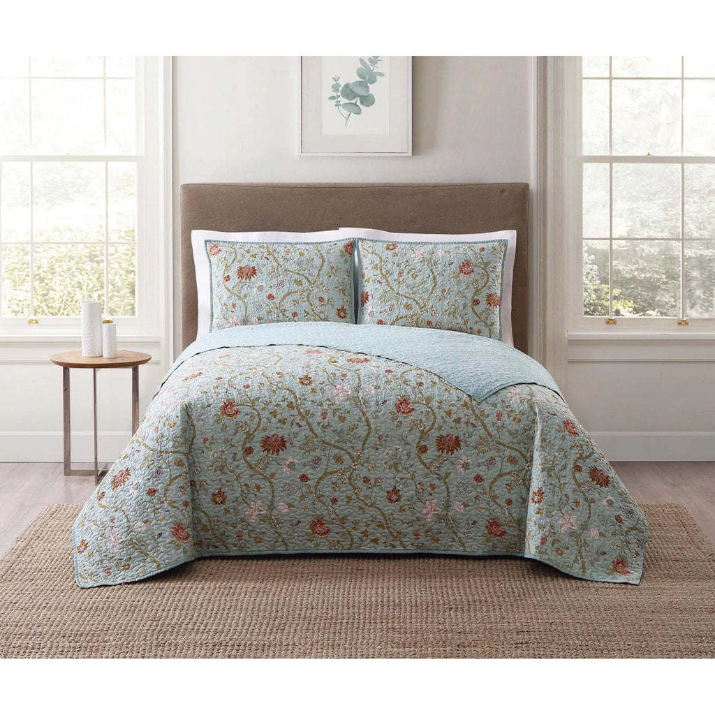 Bedford Blue Full / Queen Quilt Set O410